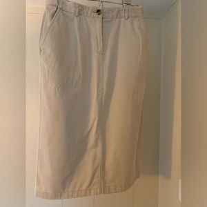 L. L. Bean Beige Khaki Skirt